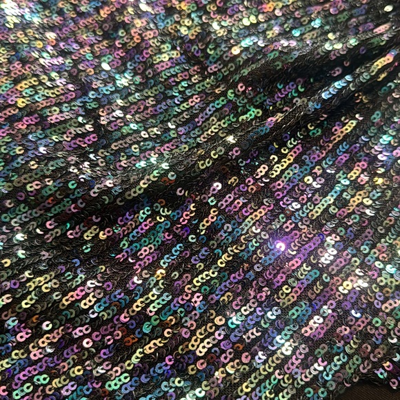 💙Morgan & Co. Navy blue sequence mini skirt. Size Small - Picture 2 of 7